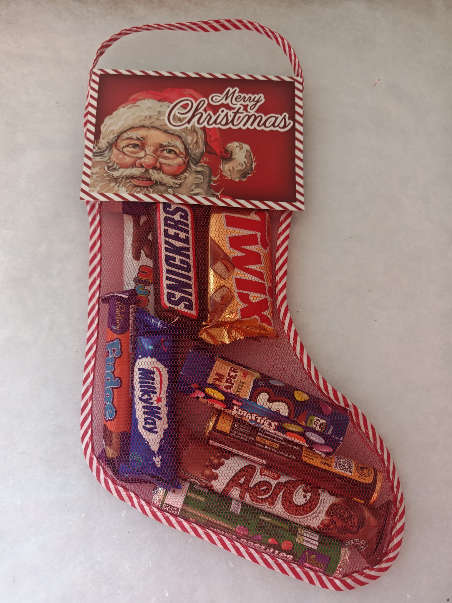 Chocolate Retro Christmas Stocking